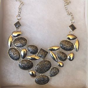 Silver Glitter Necklace